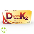 Вітамін Д МЕКС 2000 + К2 таблетки 2000 МО Д3 та 50 мкг вітаміну К2