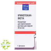 ІРИНОТЕКАН-ВІСТА конц. д/приг. р-ну д/інф. 20мг/мл (100мг) 5мл №1 флак.